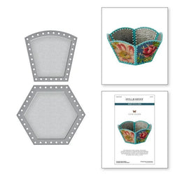 Spellbinders Vintage Handcrafted Hexagon Base and Side Bowl - Lilly Grace Crafts