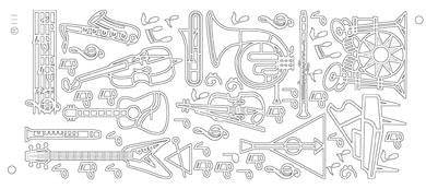 Jeje Musical Instruments Silver/Silver Peel Offs - Lilly Grace Crafts