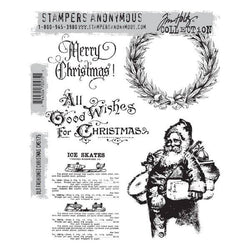 Art Gone Wild Tim Holtz Old Fashioned Christmas Cling Stamp - Lilly Grace Crafts