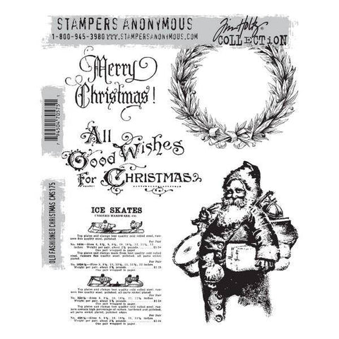 Art Gone Wild Tim Holtz Old Fashioned Christmas Cling Stamp - Lilly Grace Crafts