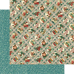 Christmas - Christmas Carol Yuletide Greetings single paper sheet 12x12" PICK N MIX - Lilly Grace Crafts