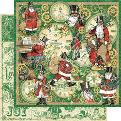 Graphic45 Here Comes Santa Clause 12x12 Paper - Lilly Grace Crafts