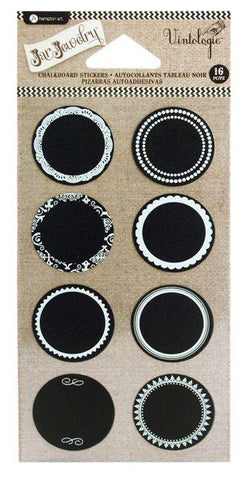 Hampton Art Jar Jewelry - Chalkboard Stickers Circles - Lilly Grace Crafts