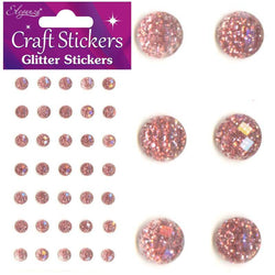 OAKTREE Glitter Gems - 8mm - Rose Gold - Lilly Grace Crafts