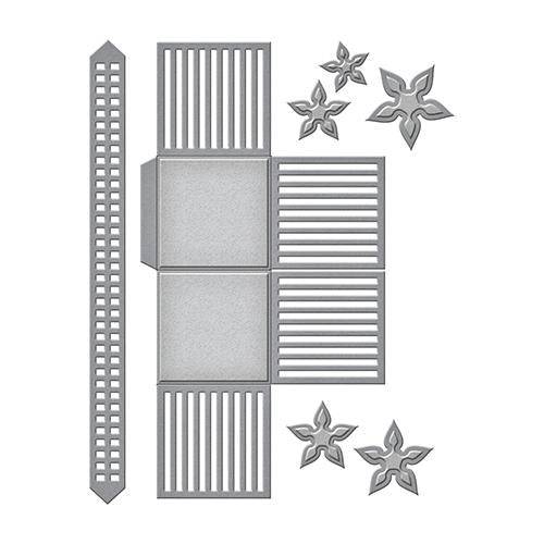 Spellbinder Paper Arts Shapeabilities Lattice Floral Basket Celebrate