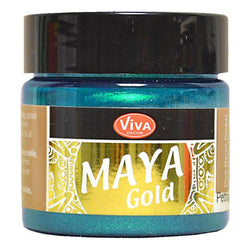 Viva Decor Maya Gold - Petrol 704 - Lilly Grace Crafts