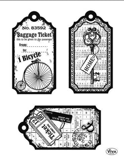 Viva Decor Silicone Stamp Tags-Bicycle - Lilly Grace Crafts