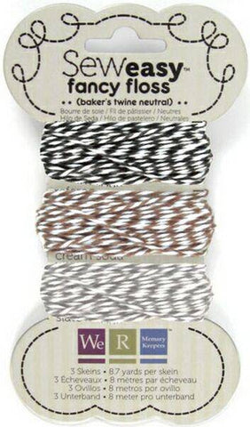 We R Memory Keepers Sew Easy Fancy Floss Bakers Twine Neutrals - Lilly Grace Crafts