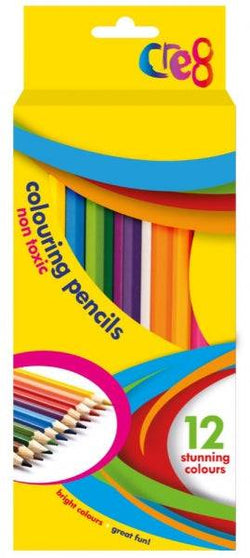 Cre8 Colouring Pencils, 12 Colours - Lilly Grace Crafts