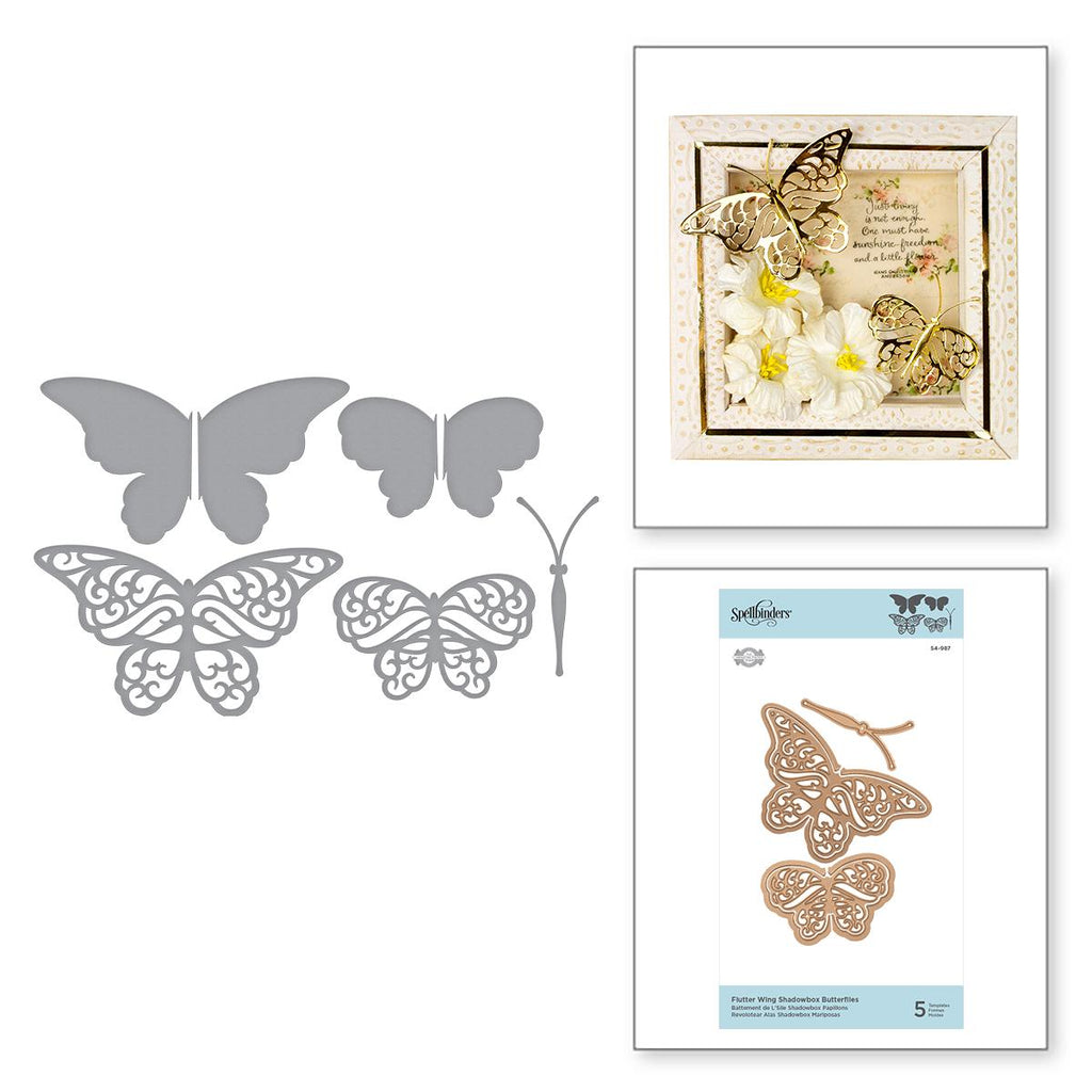 Spellbinders Flutter Wing Shadowbox Butterf Lilly Grace Crafts