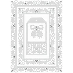 Sweet Dixie Holly Frames with Gift Tag Sweet Dixie Cutting Die - SDD616 - Lilly Grace Crafts