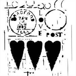 12x12 Stencil Love Post - TCW455 - Lilly Grace Crafts