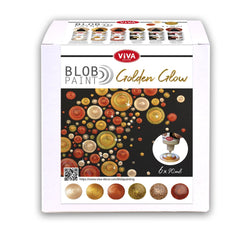 Viva Decor Blob Paint Kit Golden Glow 6 Paints 6 x 90 ml  - VD800305800 - Lilly Grace Crafts