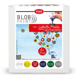 Viva Decor Blob Paint Kit "Girl With Balloons" 6 Paints 6 x 90 ml  - VD800199000 - Lilly Grace Crafts