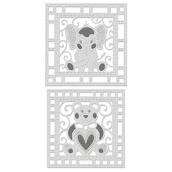 Sweet Dixie Elephant and Teddy Applique Patchwork Sweet Dixie Cutting Die - SDD630 - Lilly Grace Crafts