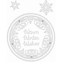 Sweet Dixie Warm Winter Wishes Frame Sweet Dixie Cutting Die - SDD615 - Lilly Grace Crafts