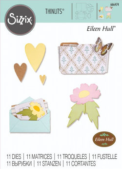 Sizzix Thinlits Die Set 11PK Envelope Folder & Flowers by Eileen Hull 666474 - Lilly Grace Crafts