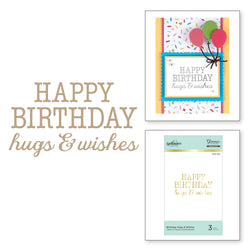 Spellbinders Birthday Hugs & Wishes Glimmer Hot Foil Plate - Lilly Grace Crafts