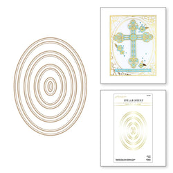 Spellbinders Essential Duo Lines Glimmer Ovals Glimmer Hot Foil Plates - Lilly Grace Crafts