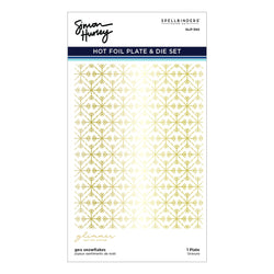 Spellbinders Geo Snowflakes Glimmer Hot Foil Plate - Lilly Grace Crafts