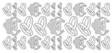 Jeje Two Tone Hearts/Rings Silver/Silver Peel Offs - Lilly Grace Crafts