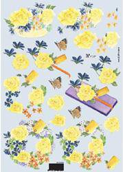 Jeje Decoupage -Yellow Rose 10 Sheets - Lilly Grace Crafts