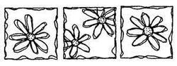 Lindsay Mason Designs Triple Daisies Wood Mounted Stamp - Lilly Grace Crafts