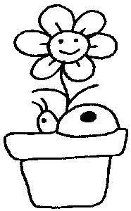 Lindsay Mason Designs Ladybird Flowerpot Wood Mounted Stamp - Lilly Grace Crafts