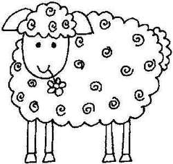 Lindsay Mason Designs Curly Sheep Wood Mounted Stamp - Lilly Grace Crafts