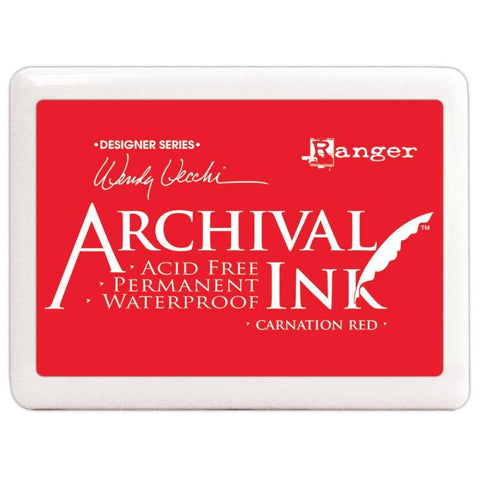 Ranger Industries Carnation Red #3 Archival Ink Pads - Lilly Grace Crafts