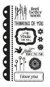 American Crafts Clear Stamp Set - Sentiments - Large - Lilly Grace Crafts