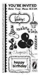 American Crafts Clear Stamp Set - Birthday - Large - Lilly Grace Crafts