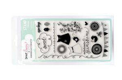 American Crafts Clear Stamp Set - Large - Warble - Lilly Grace Crafts