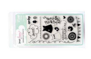 American Crafts Clear Stamp Set - Large - Warble - Lilly Grace Crafts