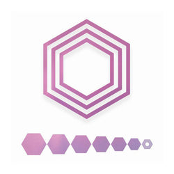 Couture Creations Hexagons Sweet Accents Nesting Die - Lilly Grace Crafts