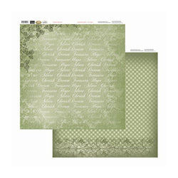 Couture Creations Green Typo 12x12 inch Double-sided Packs of 10 Sheets - Lilly Grace Crafts