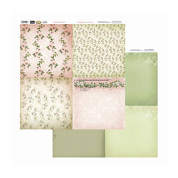 Couture Creations Pink and Green Roses 12x12 inch Double-sided Packs of 10 Sheets - Lilly Grace Crafts