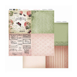 Couture Creations Butterflies and Words 12x12 inch Double-sided Packs of 10 Sheets - Lilly Grace Crafts