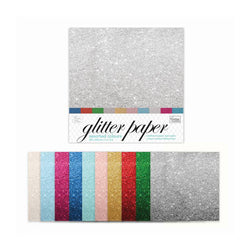 Couture Creations Glitter Paper 10 pieces Assorted (210) - Lilly Grace Crafts