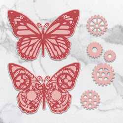 Couture Creations Butterflies and Gears - 8pc - Lilly Grace Crafts