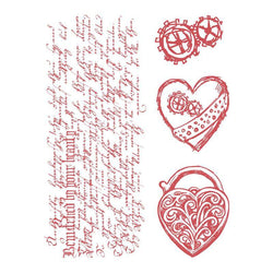 Couture Creations Heart Locket Stamp Set - 4pc - Lilly Grace Crafts