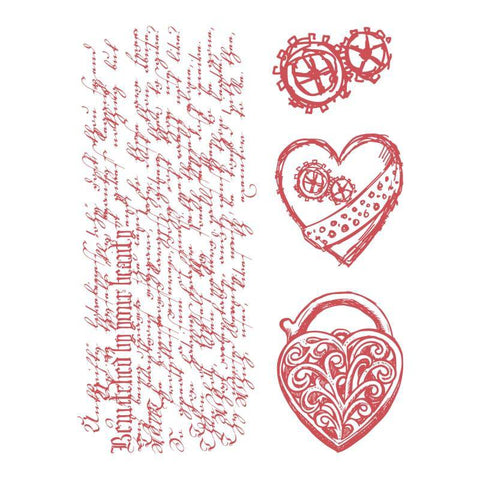 Couture Creations Heart Locket Stamp Set - 4pc - Lilly Grace Crafts