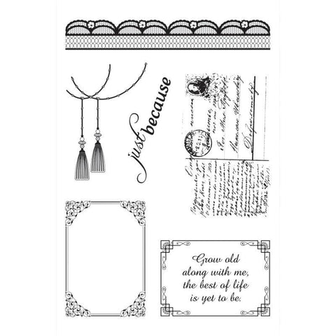 Ultimate Crafts 4x6 Stamp Set - Magnolia Lace - Lilly Grace Crafts