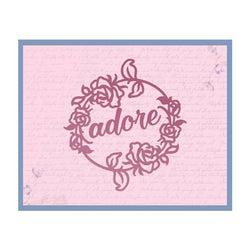 Ultimate Crafts Impression Die - Rosey Adore Frame - Lilly Grace Crafts