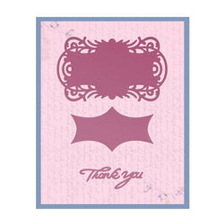 Ultimate Crafts Magnolia Lane Thank You Tag Set Coordinating Frame Die - Lilly Grace Crafts