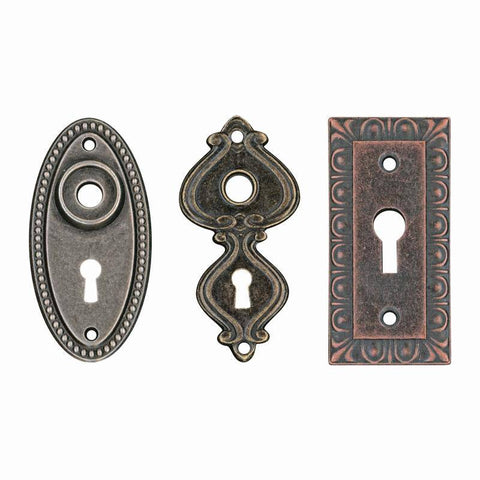 Tim Holtz idea-ology Large Keyholes - Metal Embellishments - Lilly Grace Crafts