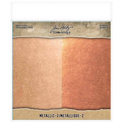 Tim Holtz idea-ology Tim Holts Ideaology - Kraft - Stock Metallic 2 - Lilly Grace Crafts