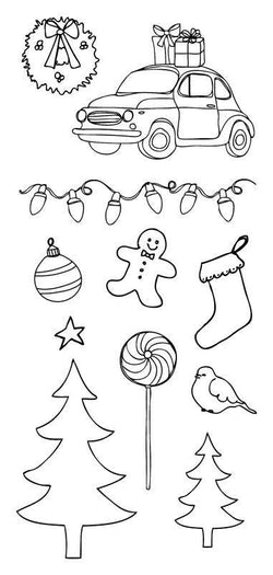 Christmas Clear Stamp set - Lilly Grace Crafts