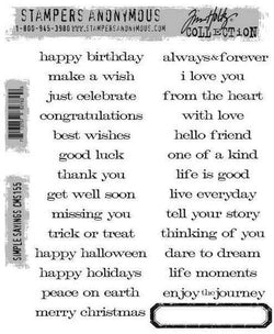 Art Gone Wild Simple Sayings Cling Stamp - Lilly Grace Crafts