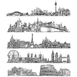 Art Gone Wild Cling Mounted Stamp Cityscapes - Lilly Grace Crafts